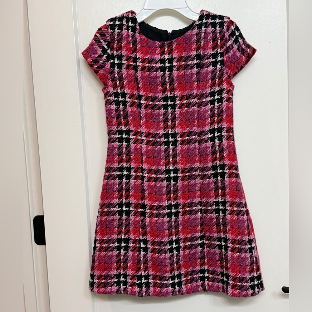Worn twice, GB girls Tweed Pink & Black Dress